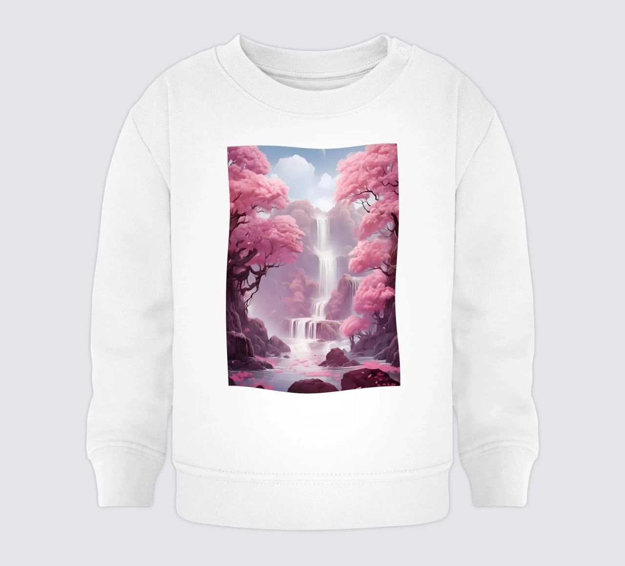 Waterfall Sakura Trees felpa neonato da Ruth