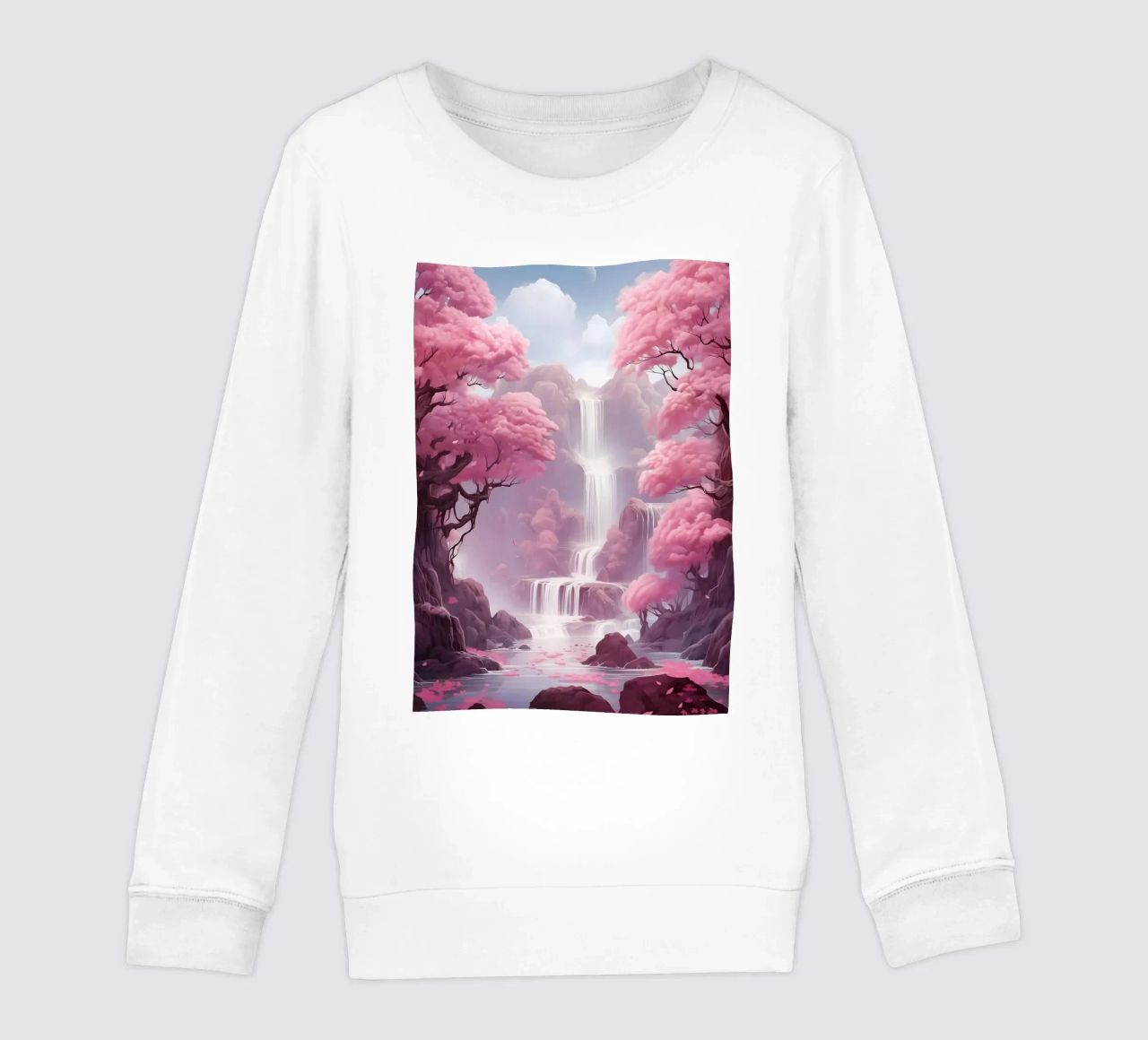 Waterfall Sakura Trees felpa bambino da Ruth