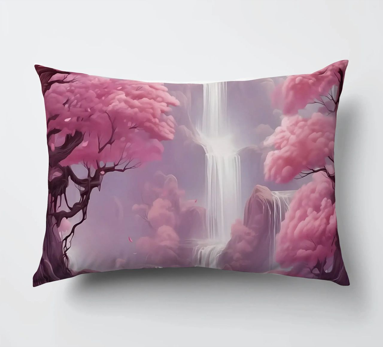 Waterfall Sakura Trees cuscino da Ruth