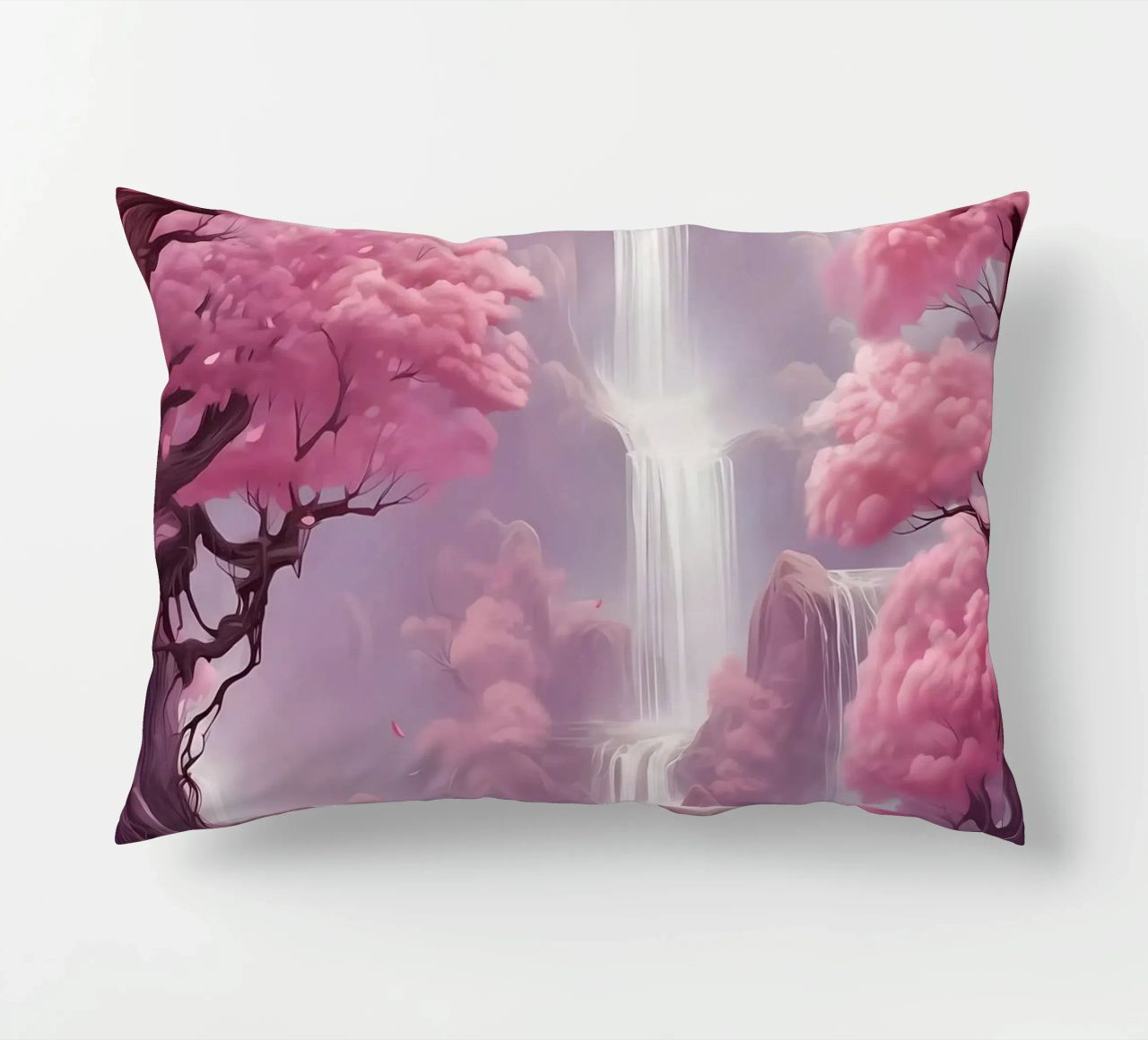 Waterfall Sakura Trees cuscino da Ruth