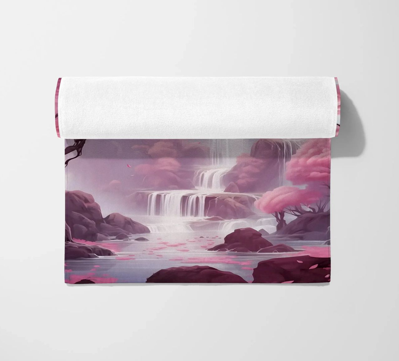 Waterfall Sakura Trees telo mare da Ruth