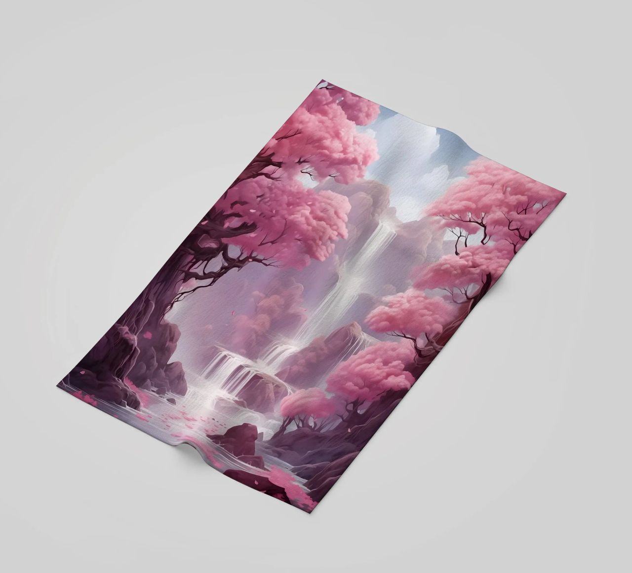 Waterfall Sakura Trees telo mare da Ruth