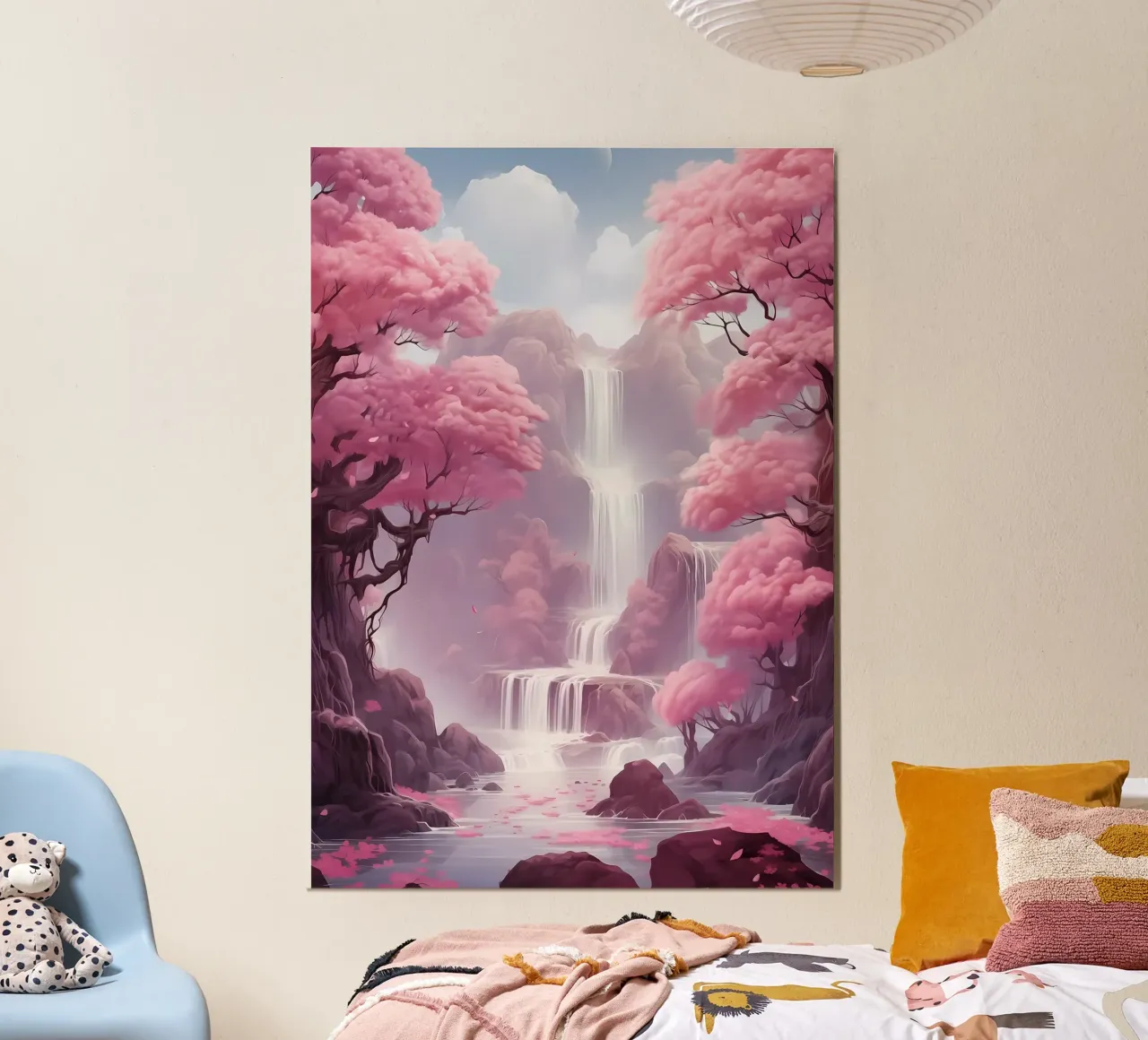 Waterfall Sakura Trees carta hahnemühle da Ruth