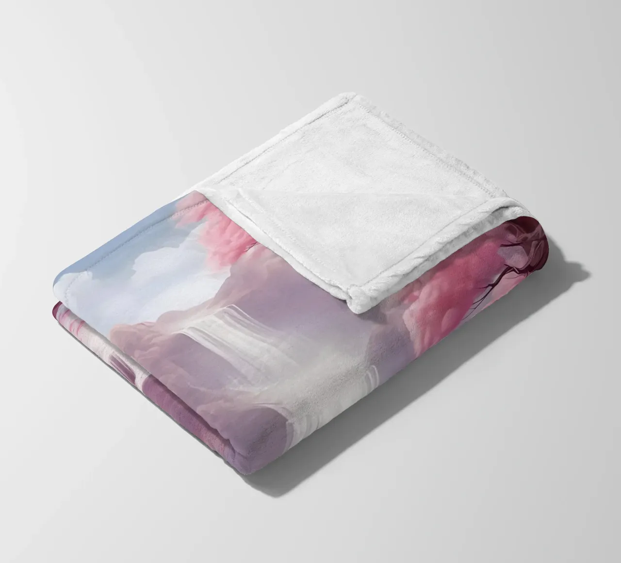 Waterfall Sakura Trees coperta in pile da Ruth
