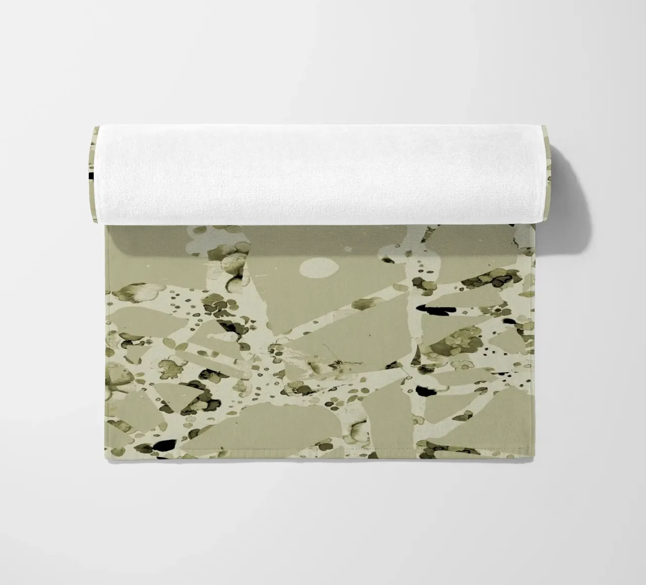 olive beach towel by Giulio Iurissevich