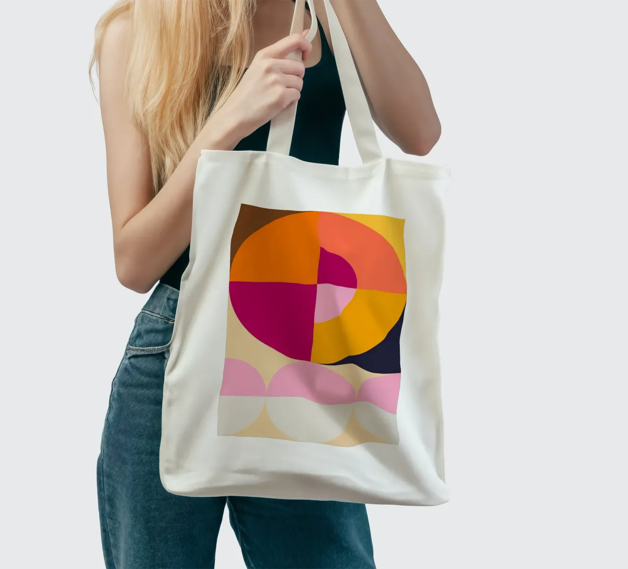 Spring Geometric borsa in juta da KHouse Studio