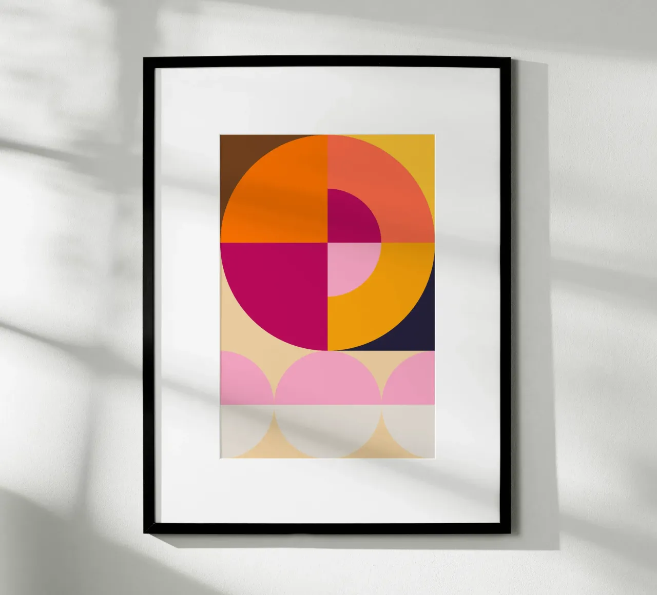 Spring Geometric poster con telaio in legno da KHouse Studio