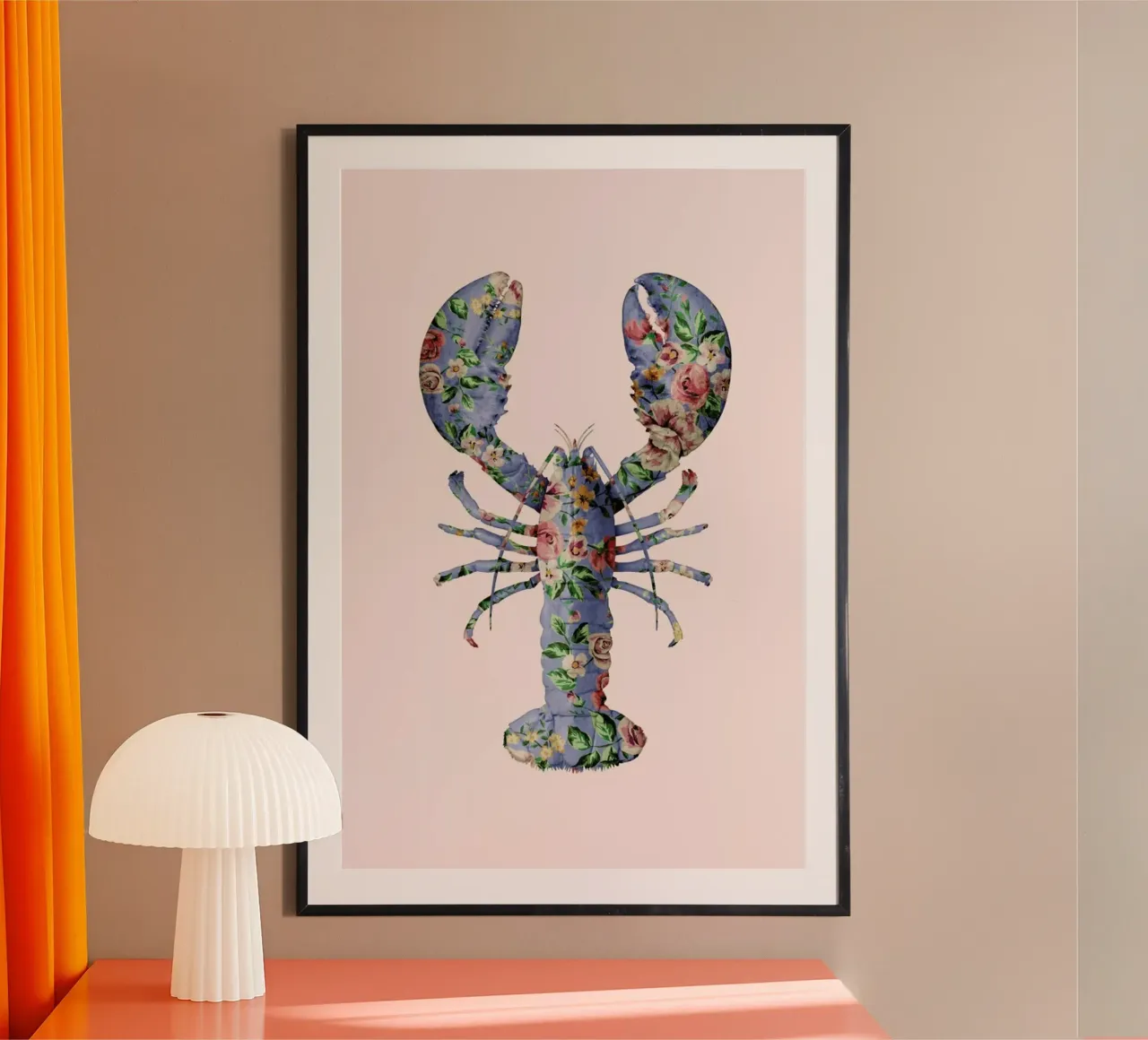 Floral Lobster hahnemühle by Paul Fuentes Design