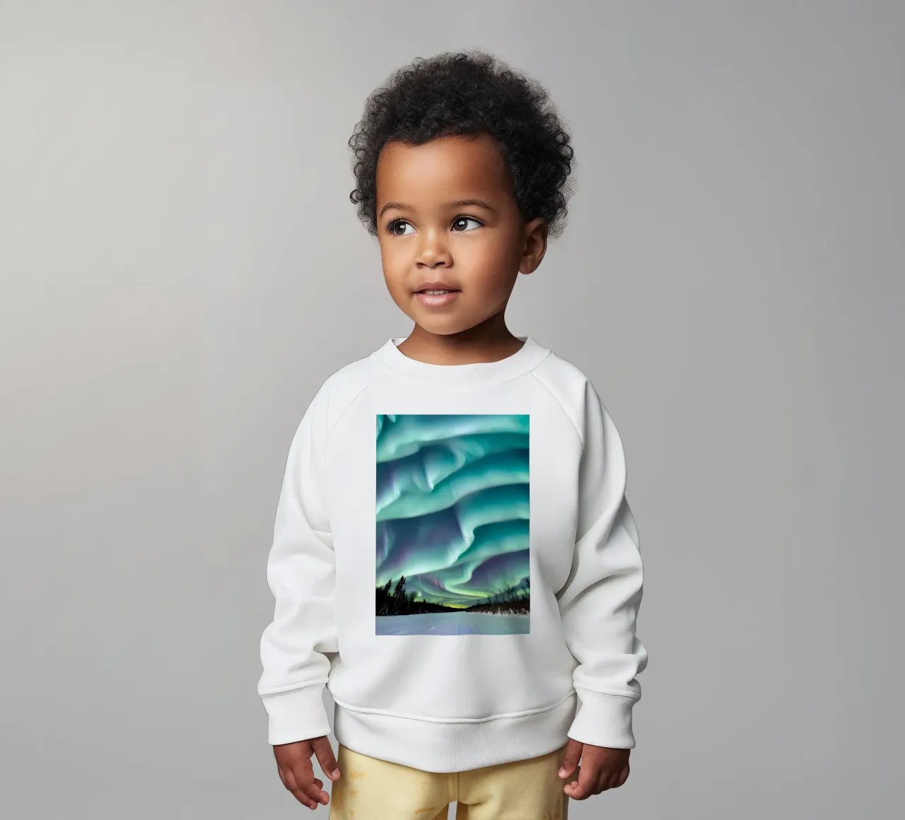 L'Aurora Boreale colorata felpa neonato da Mikesell