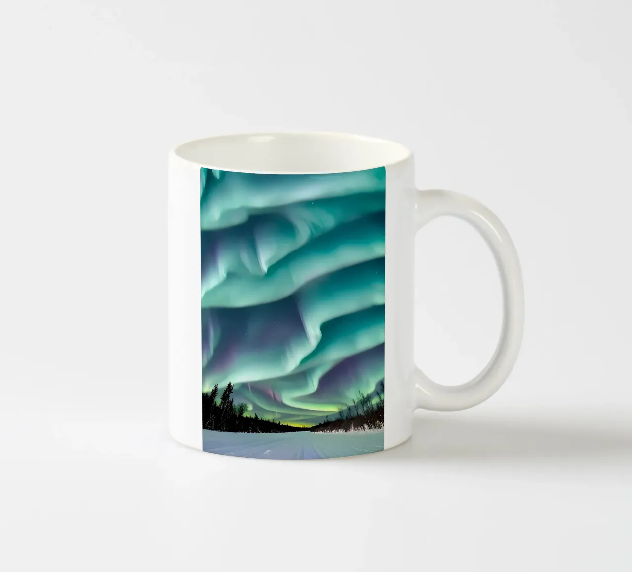 L'Aurora Boreale colorata tazza in ceramica da Mikesell