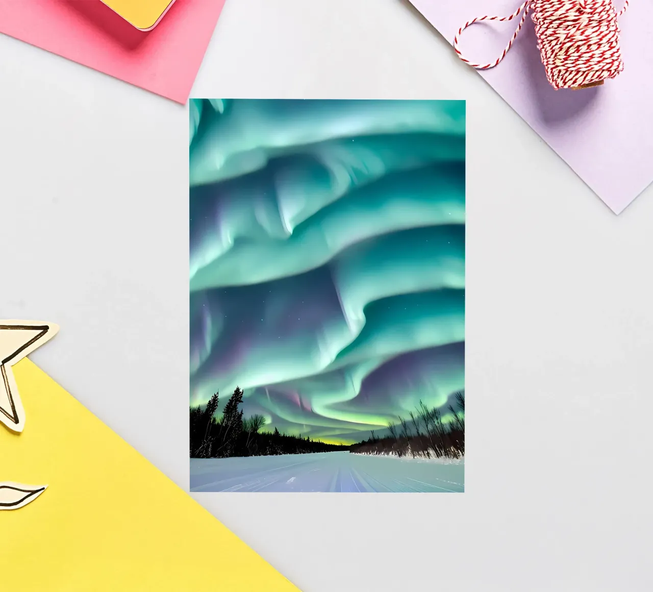 L'Aurora Boreale colorata adesivo da Mikesell