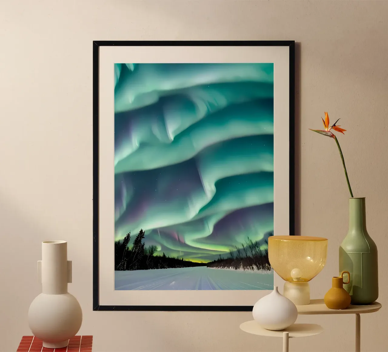 L'Aurora Boreale colorata carta hahnemühle da Mikesell