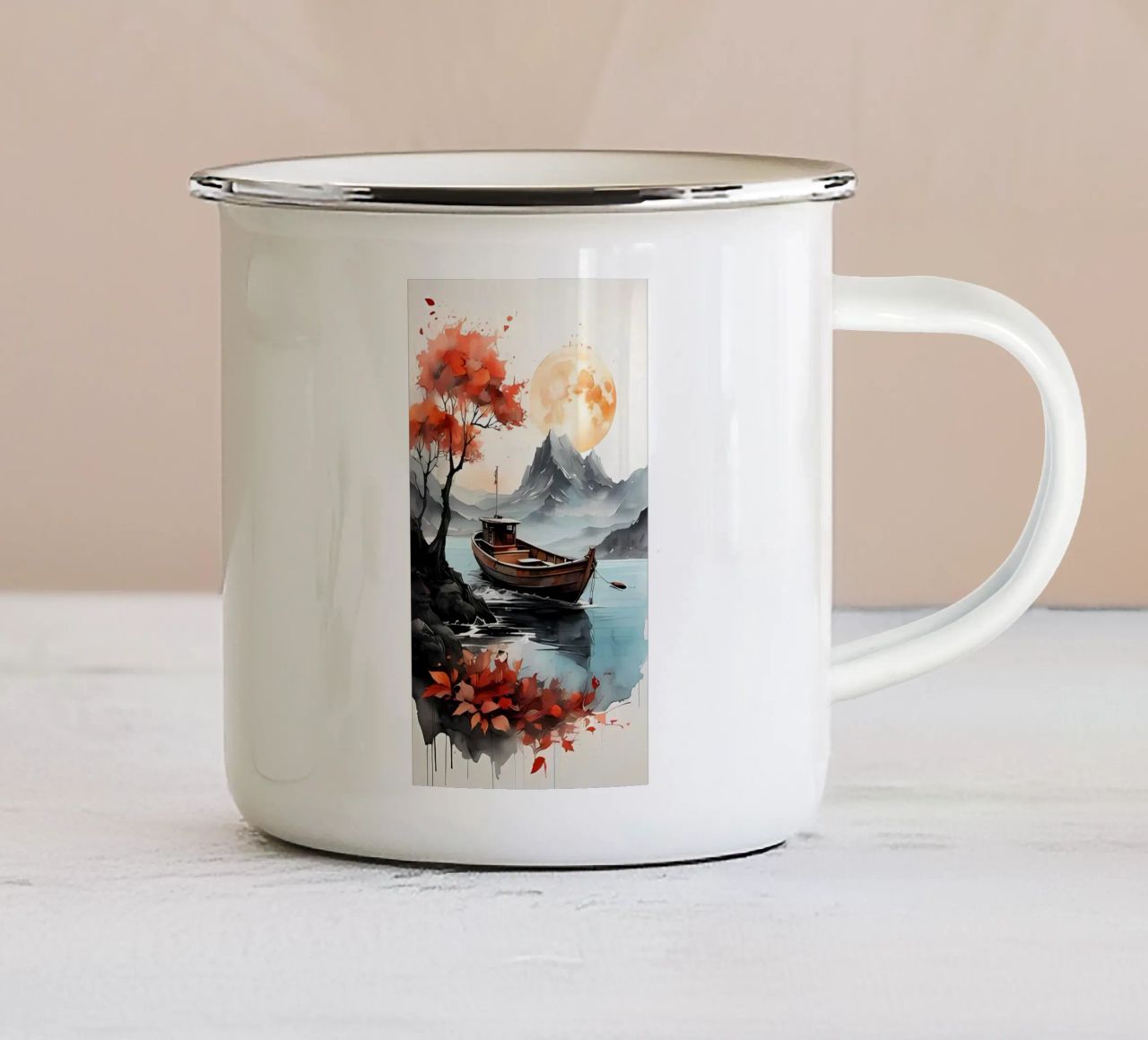 Poster minimalista 99 tazza in smalto da Kadynce