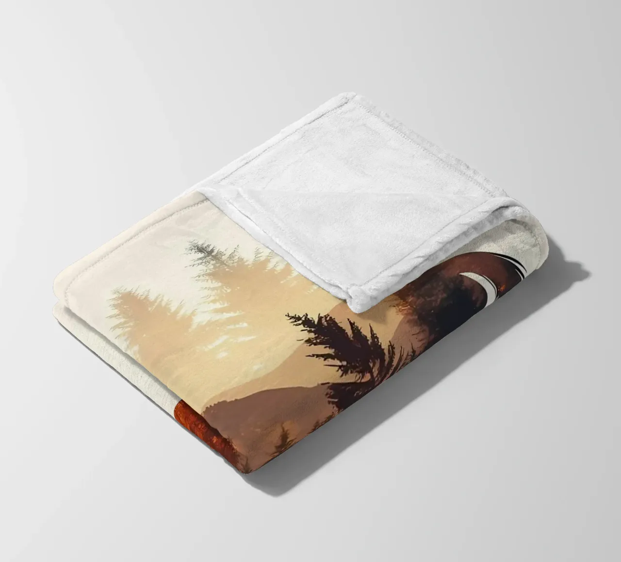 Sagoma di cavallo con foresta coperta in pile da Ginnery