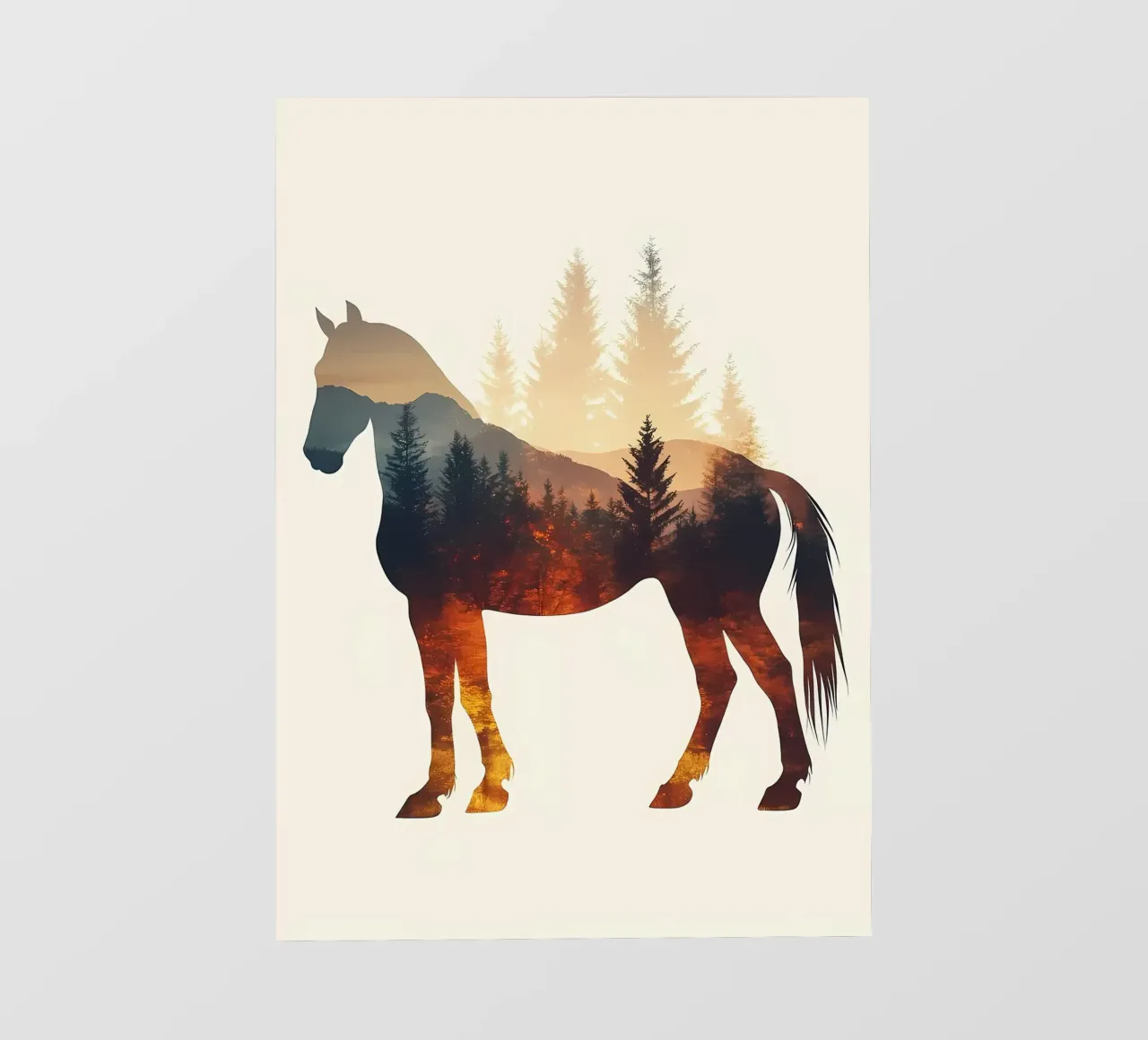 Sagoma di cavallo con foresta telo in pvc da Ginnery
