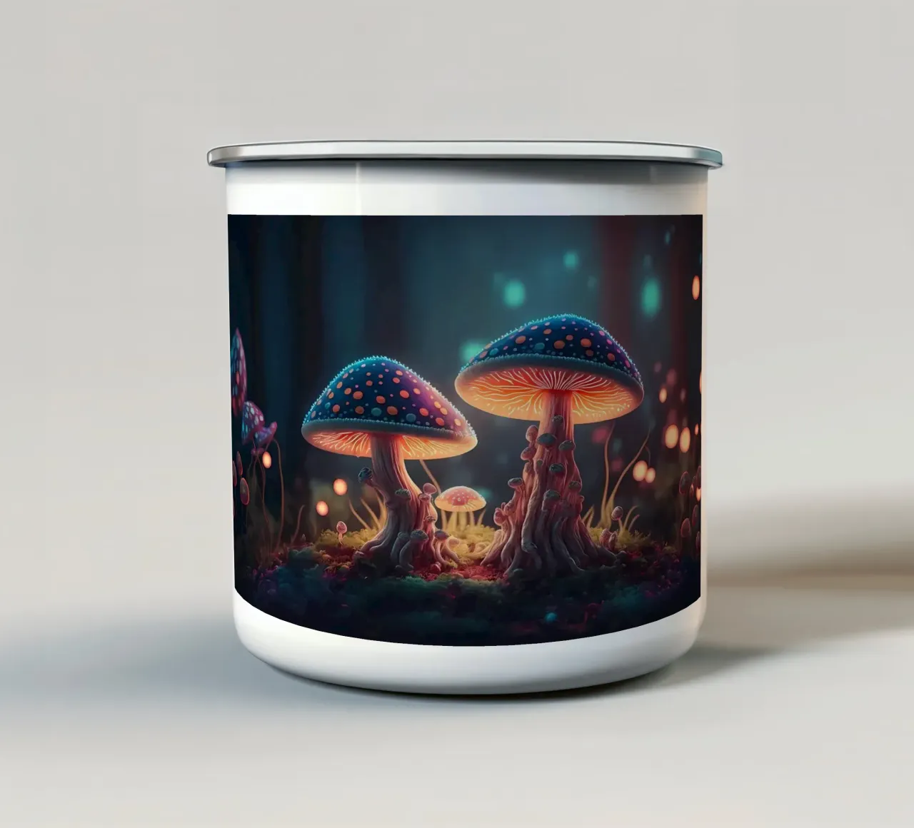 funghi di fantasia tazza in smalto da Delaplane