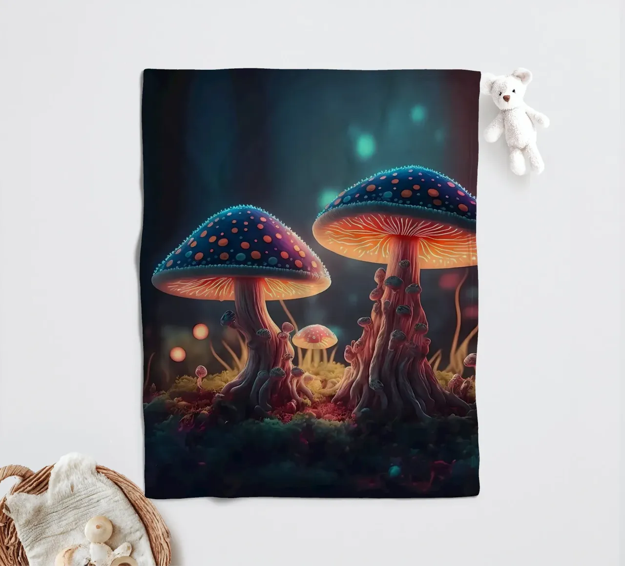 funghi di fantasia coperta in pile da Delaplane