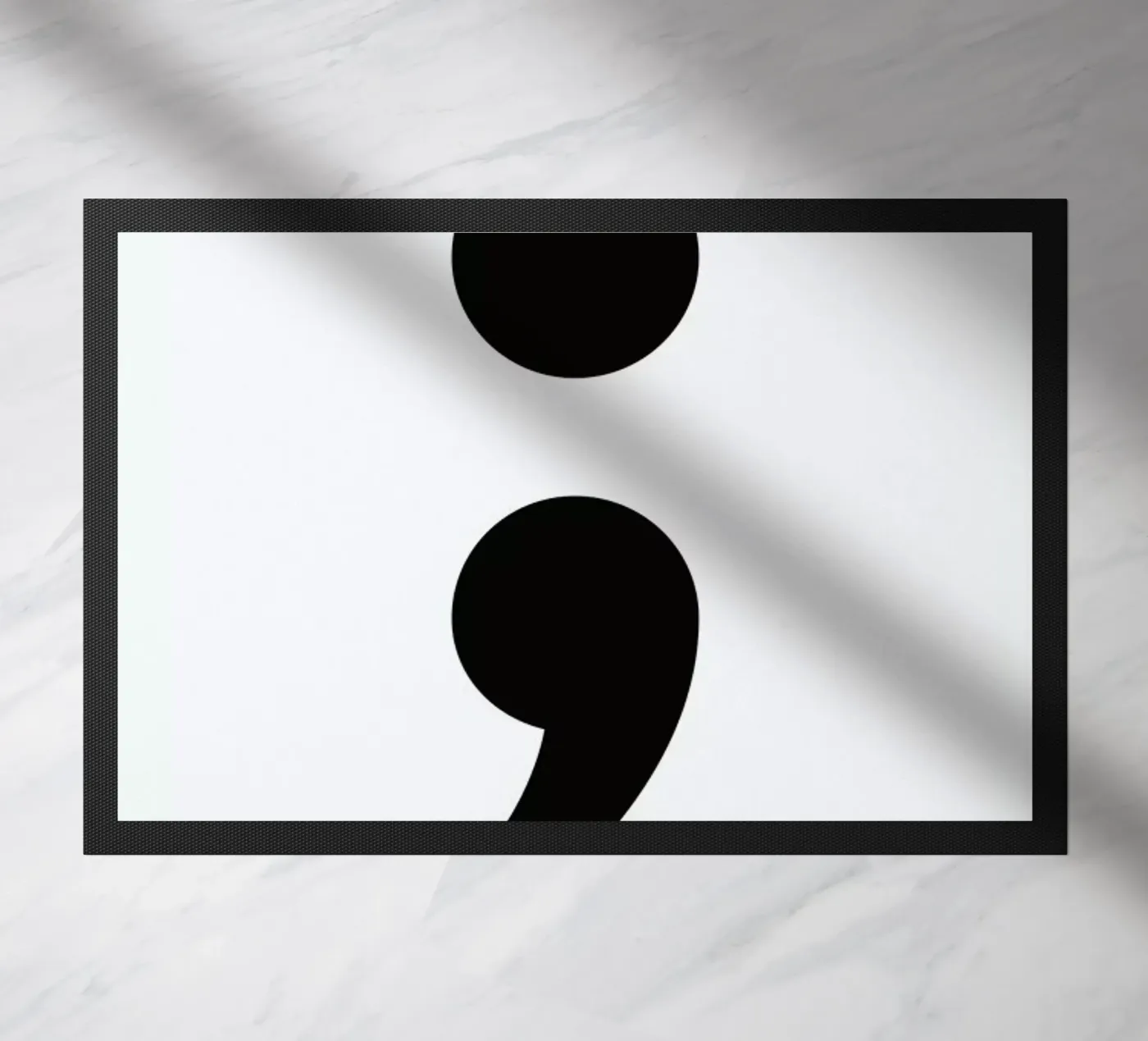 Semicolon doormat by LeDieg