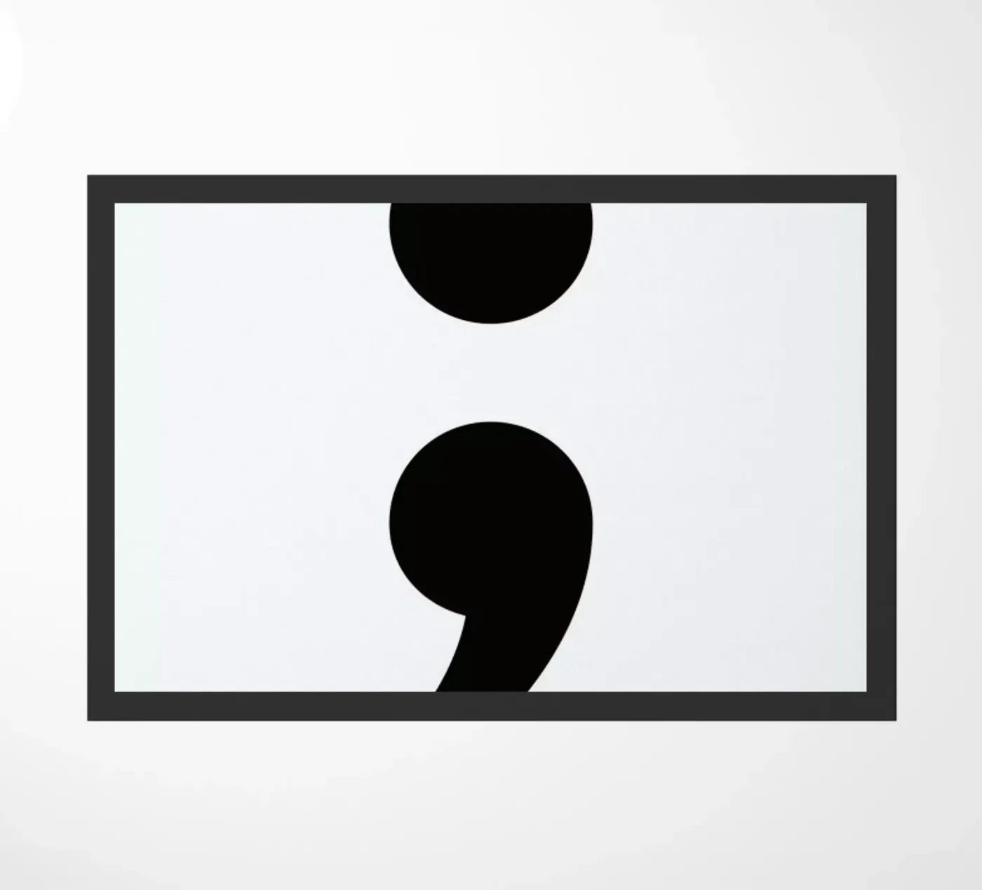 Semicolon doormat by LeDieg
