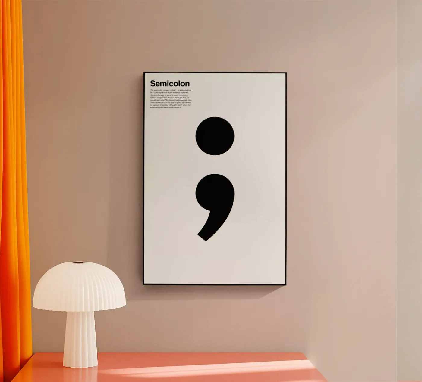Semicolon acrylic glass by LeDieg