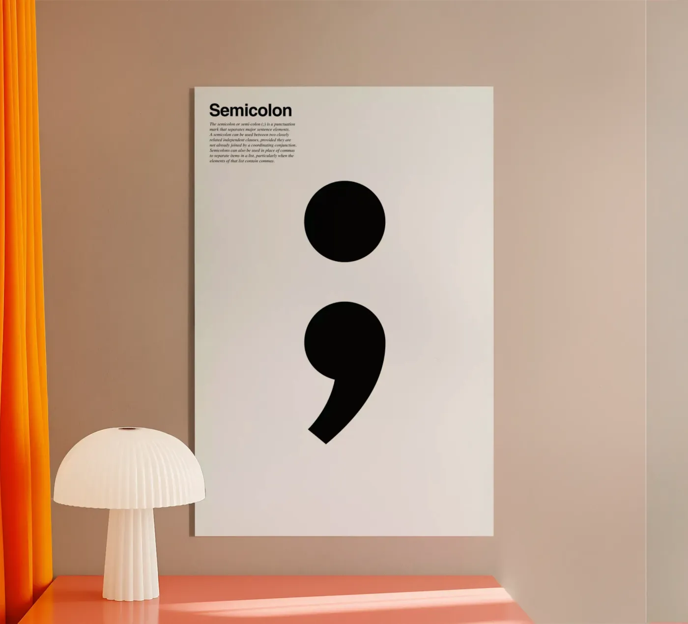 Semicolon acrylic glass by LeDieg