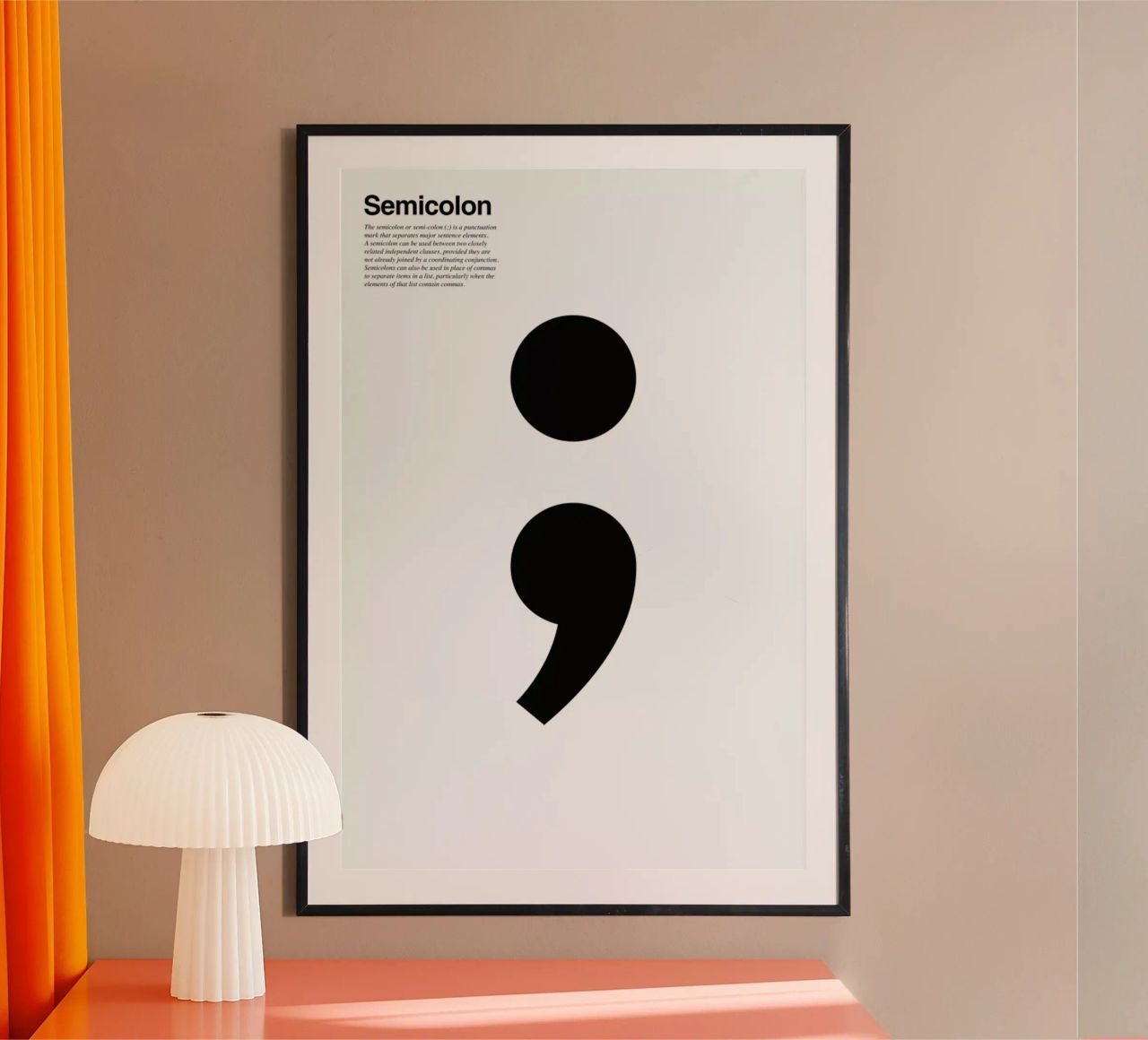 Semicolon Poster von LeDieg