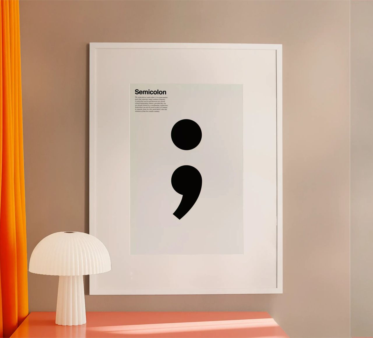 Semicolon Poster von LeDieg