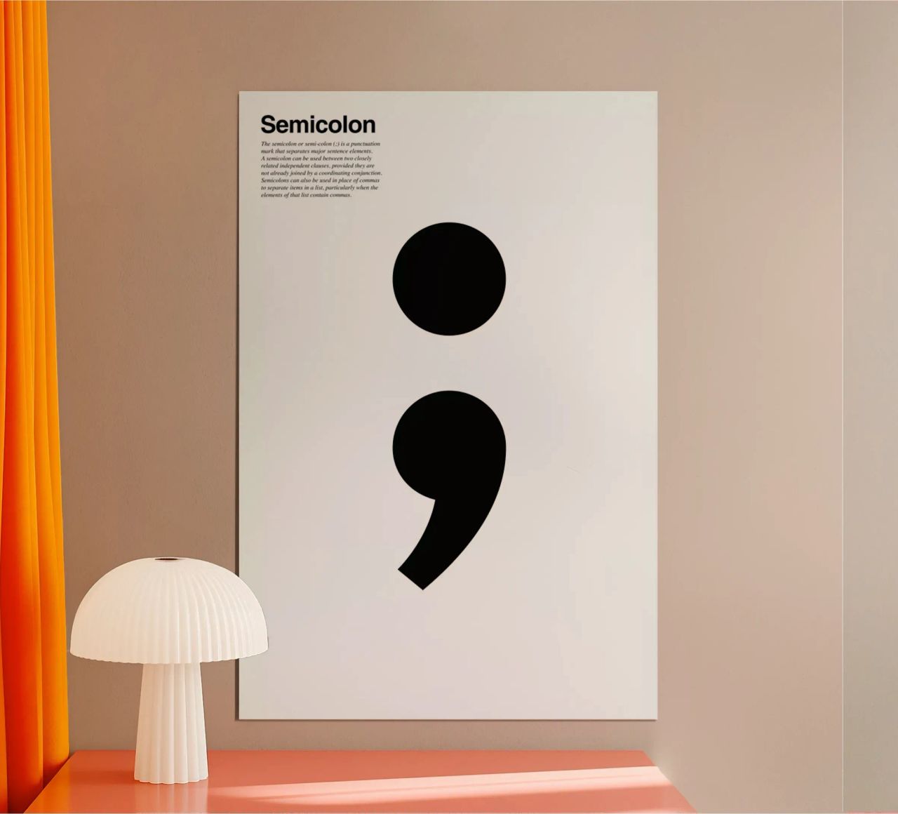 Semicolon Poster von LeDieg
