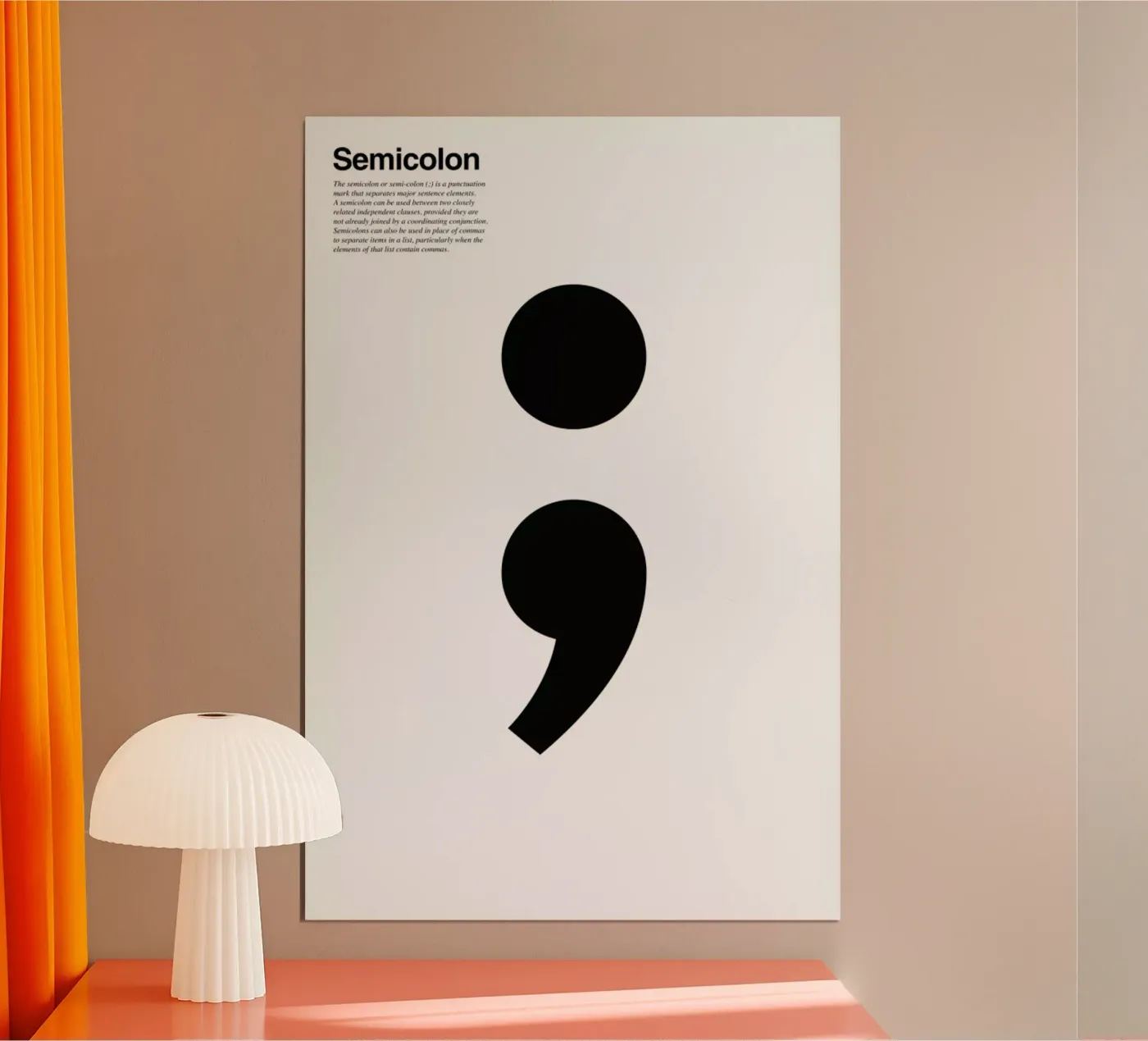 Semicolon poster da LeDieg