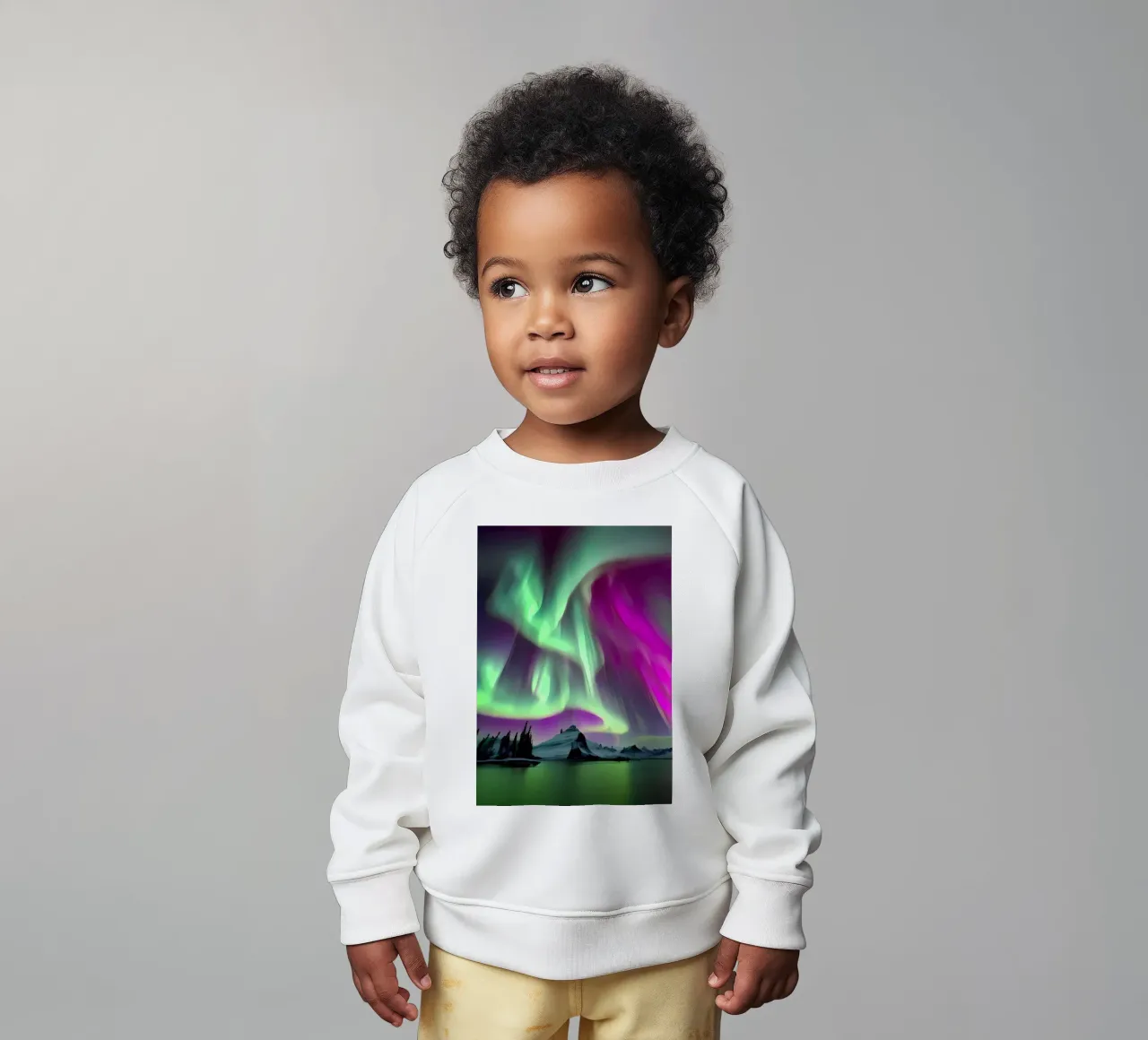 L'Aurora Boreale colorata felpa neonato da Mikesell