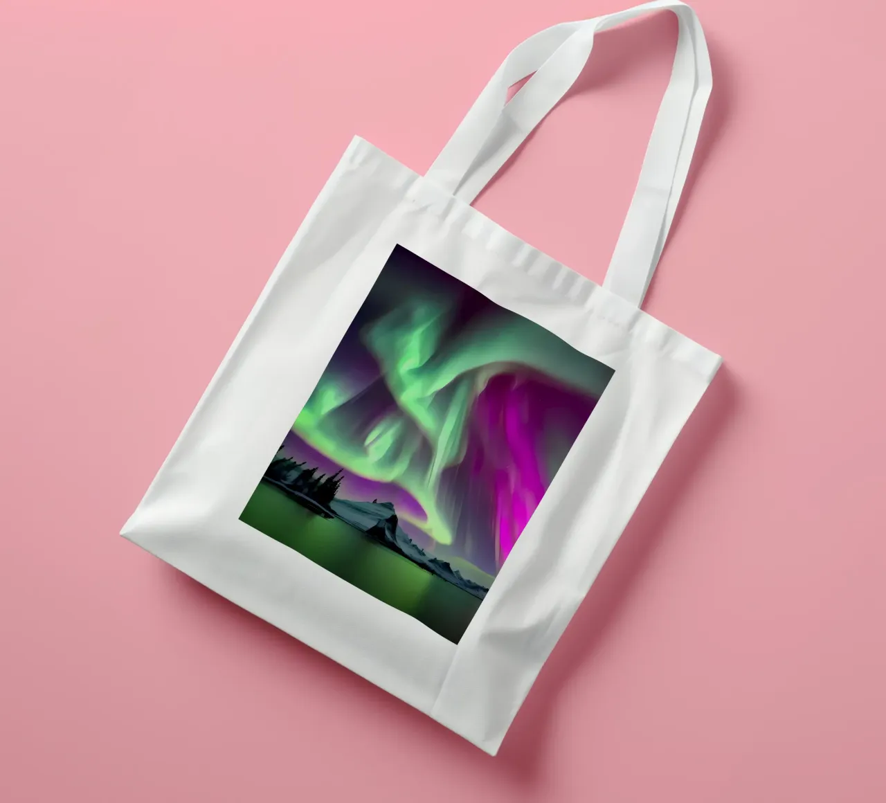 L'Aurora Boreale colorata borsa in juta da Mikesell