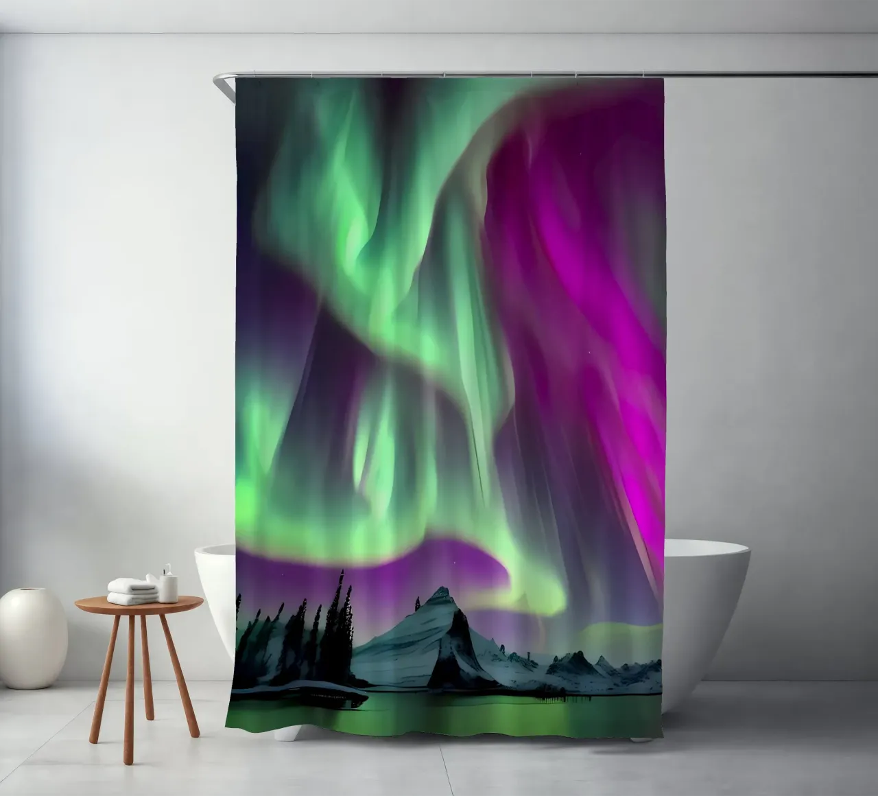 L'Aurora Boreale colorata tenda da doccia da Mikesell