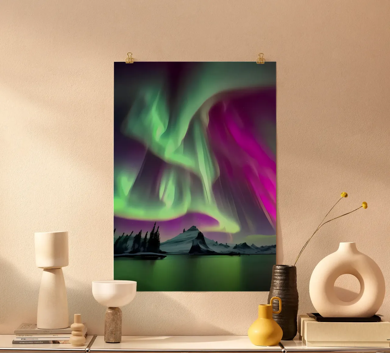 L'Aurora Boreale colorata carta hahnemühle da Mikesell