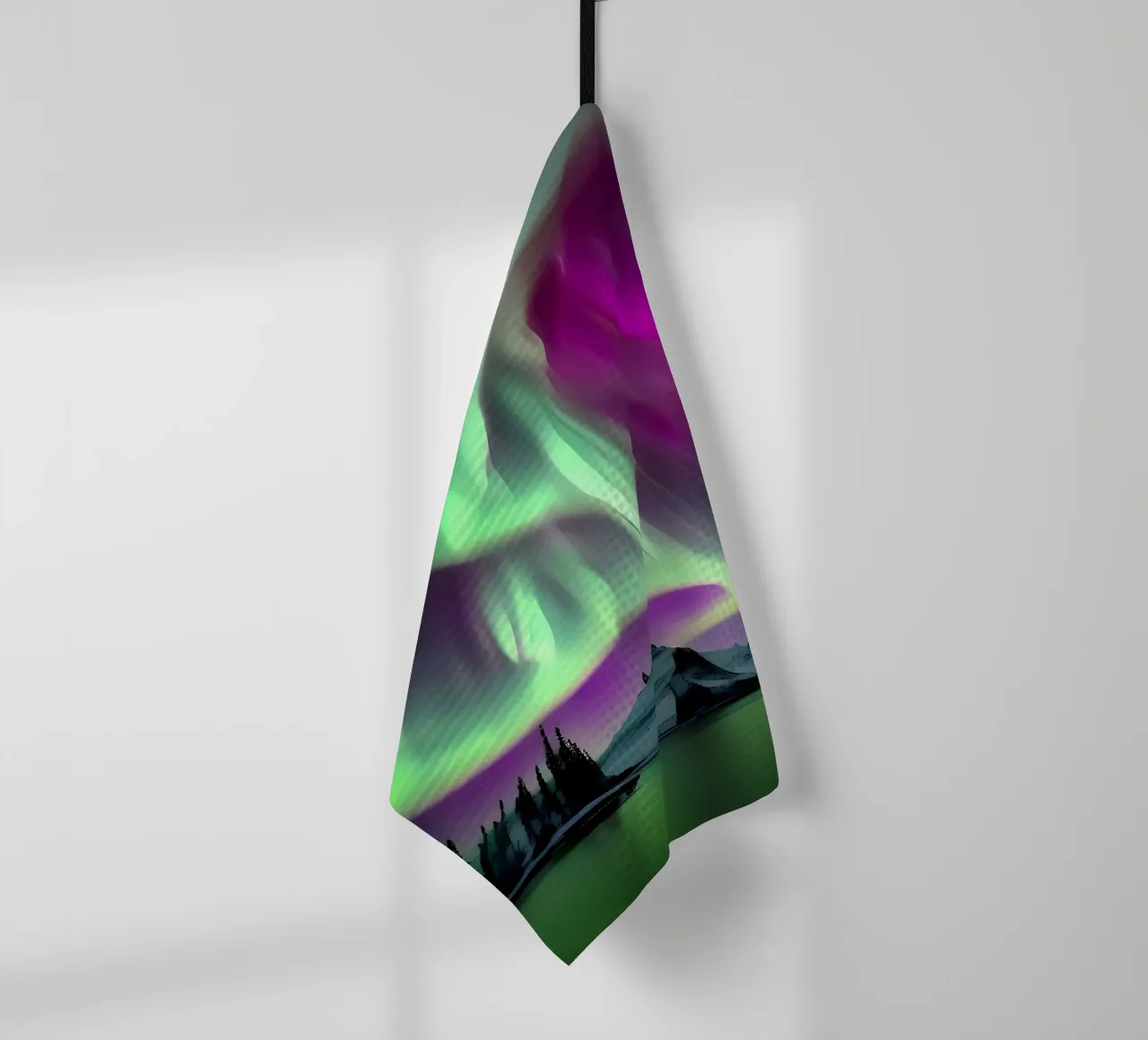 L'Aurora Boreale colorata canovaccio da cucina da Mikesell