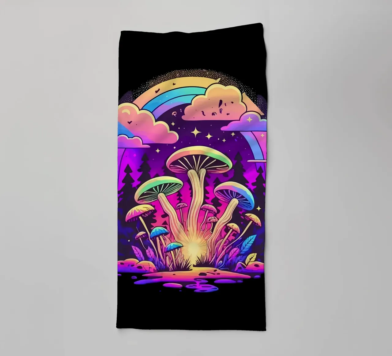mushrooms forest towel by Delaplane