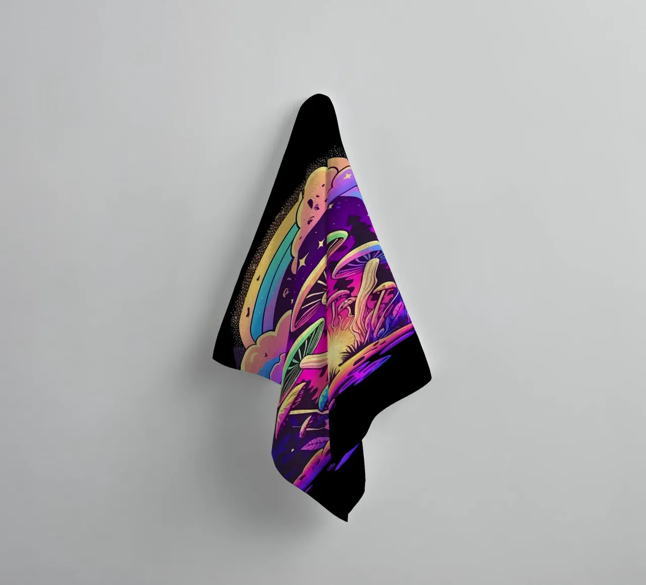 mushrooms forest towel by Delaplane