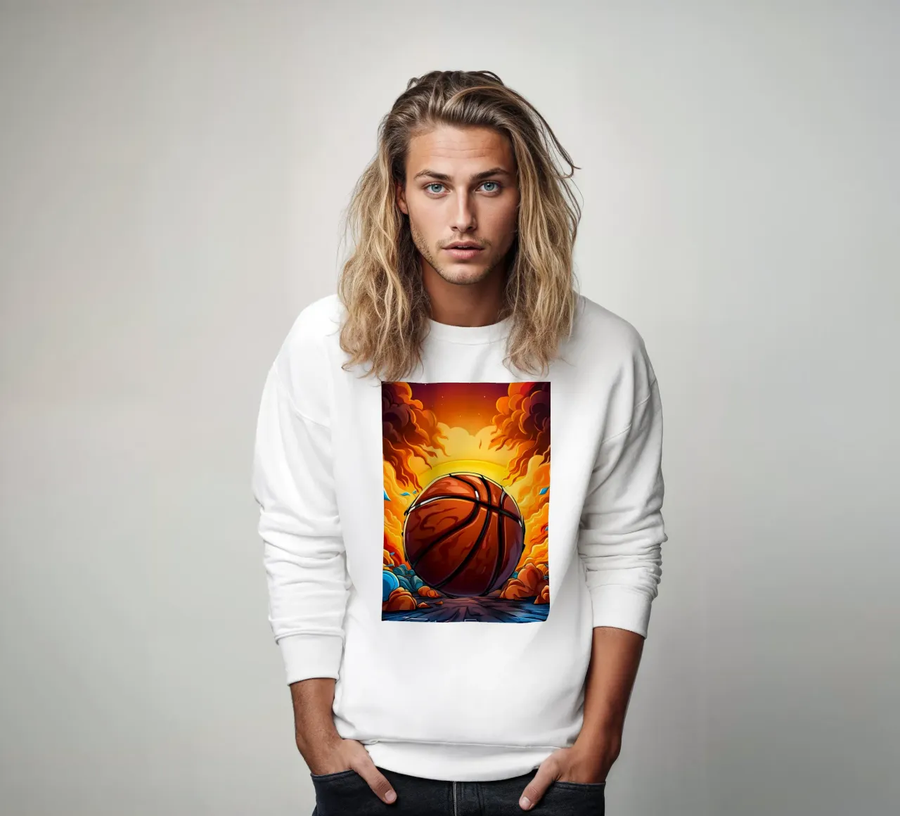 Basket colorato felpa da Mikesell