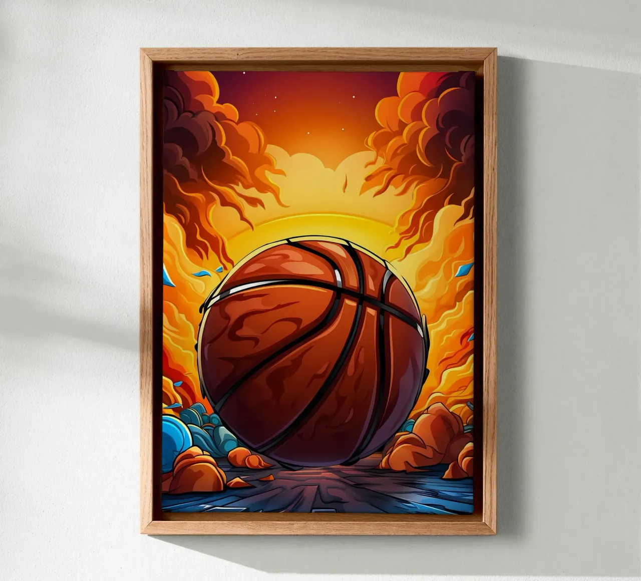 Basketbal kleurrijk canvas met Baklijst van Mikesell