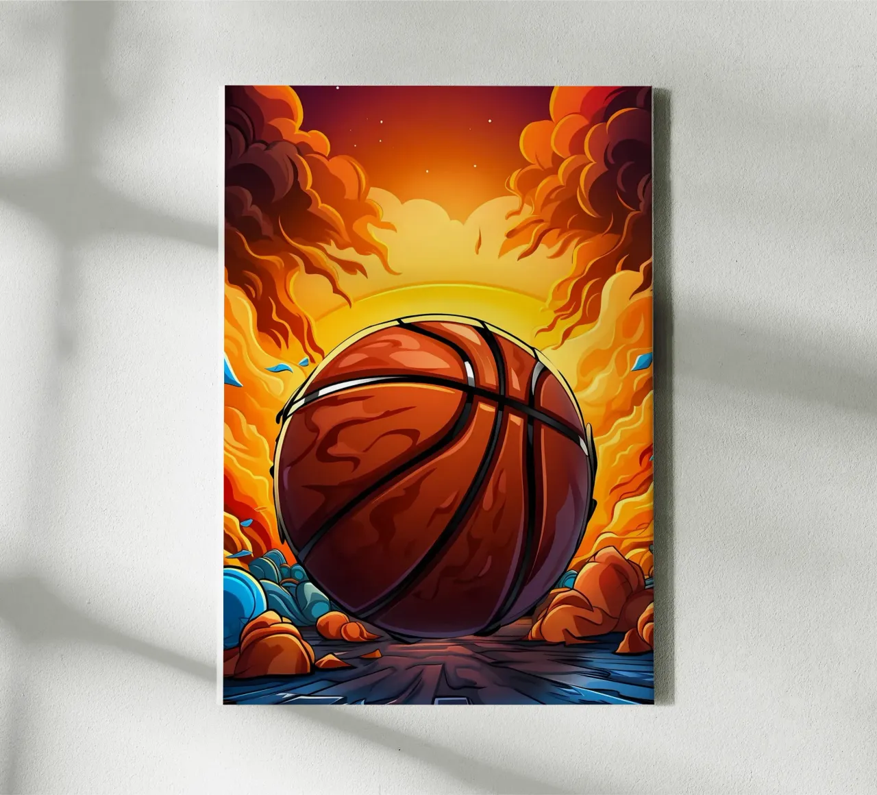 Basketbal kleurrijk canvas met Baklijst van Mikesell