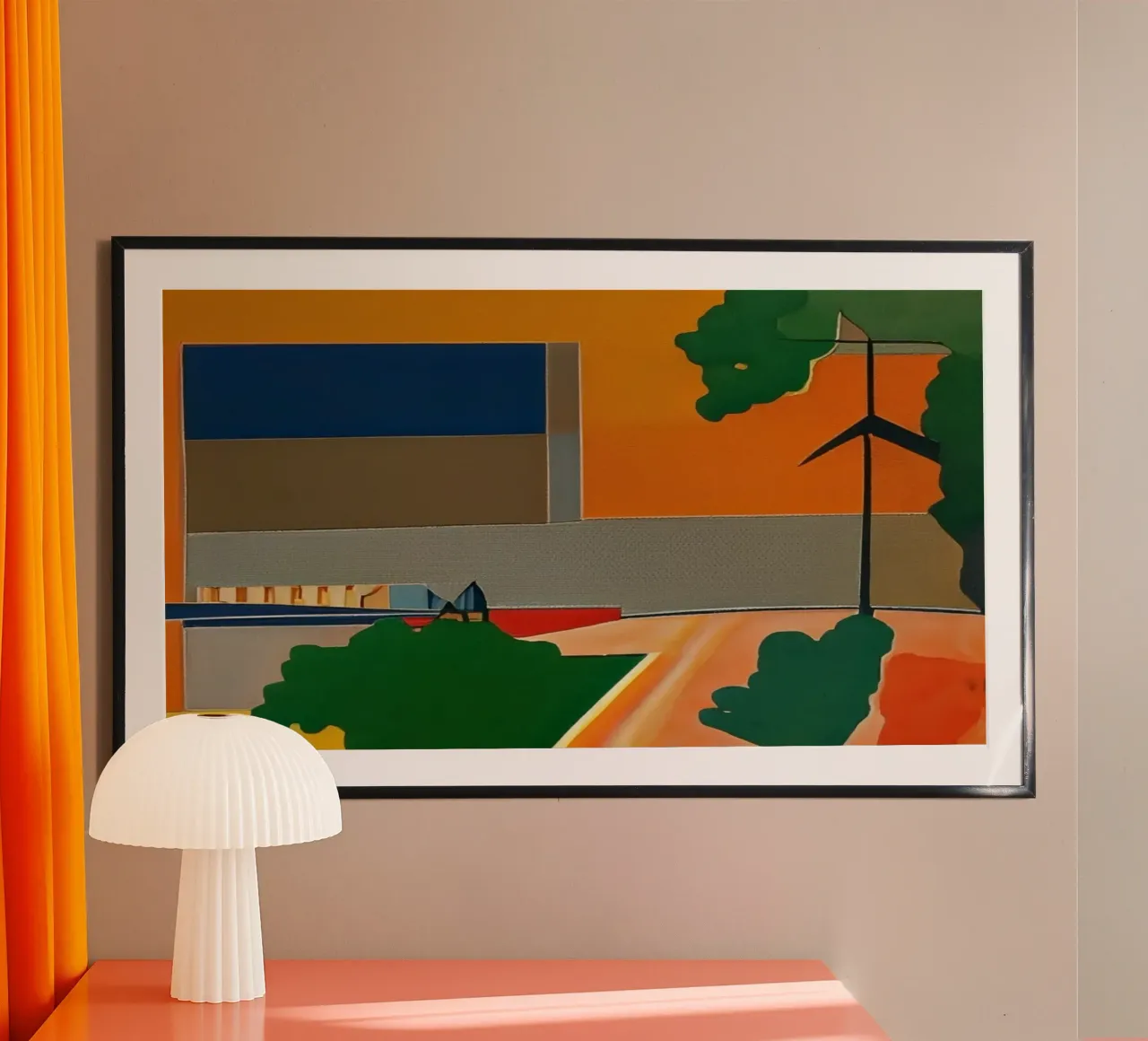 Escursione_paesaggio_16 poster con telaio in alluminio da Abstract Art by LK