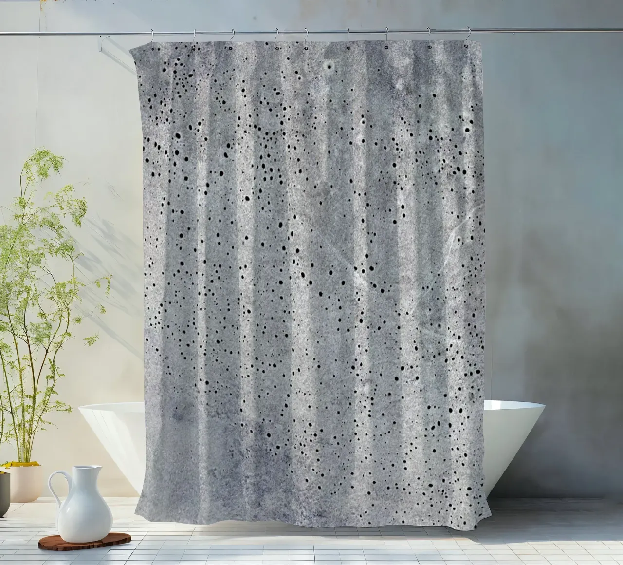 Fly Me To The Moon shower curtain by Studio Nahili