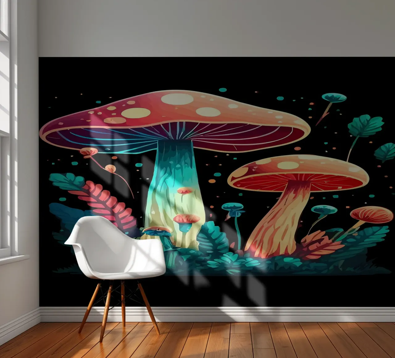 psychedelische Pilze Fototapete von Delaplane