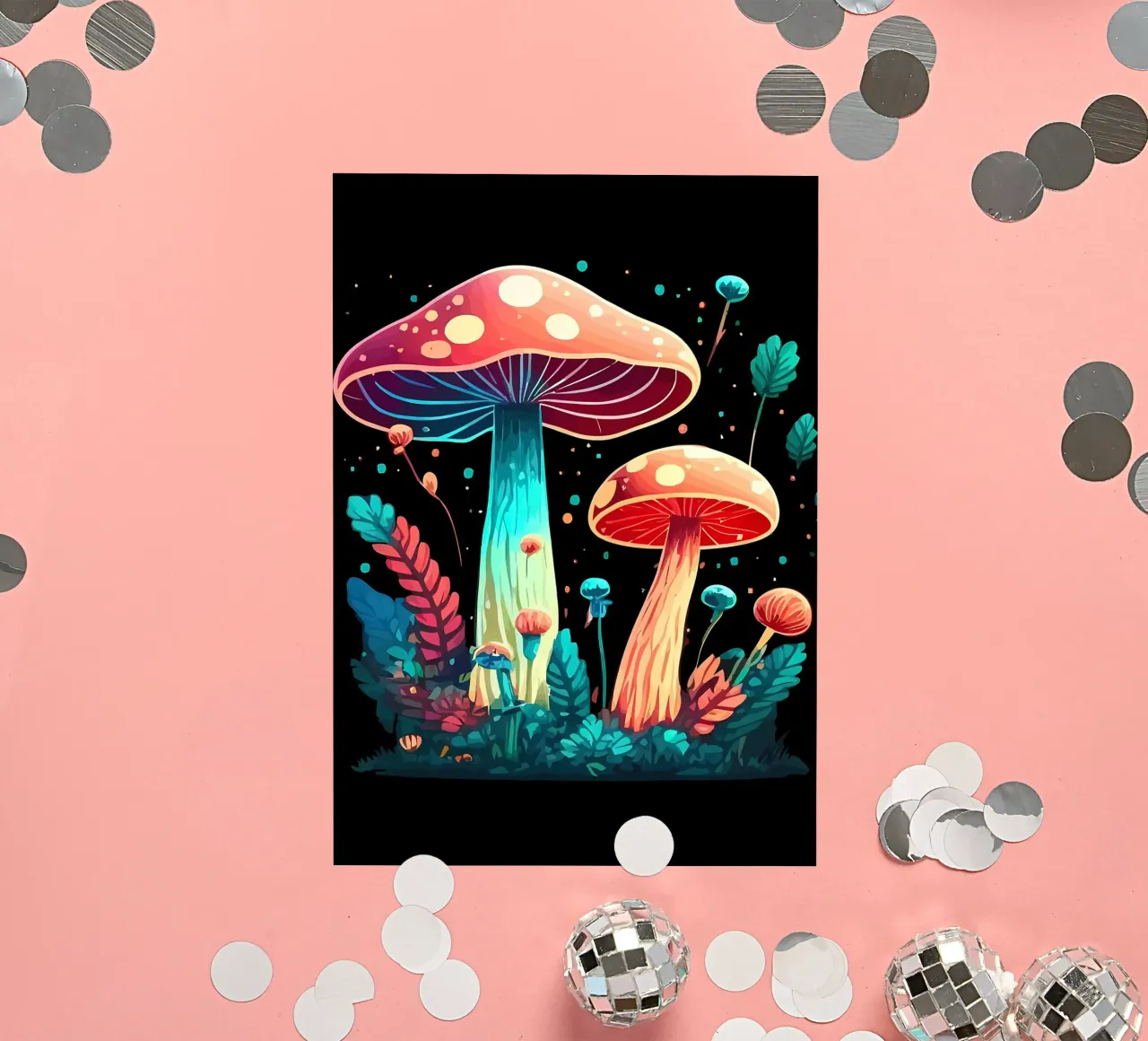 champignons psychédéliques autocollant de Delaplane