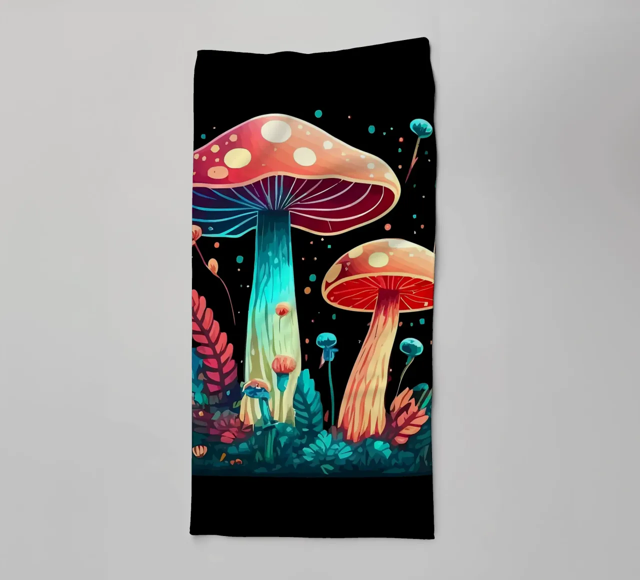 psychedelic mushrooms towel by Delaplane