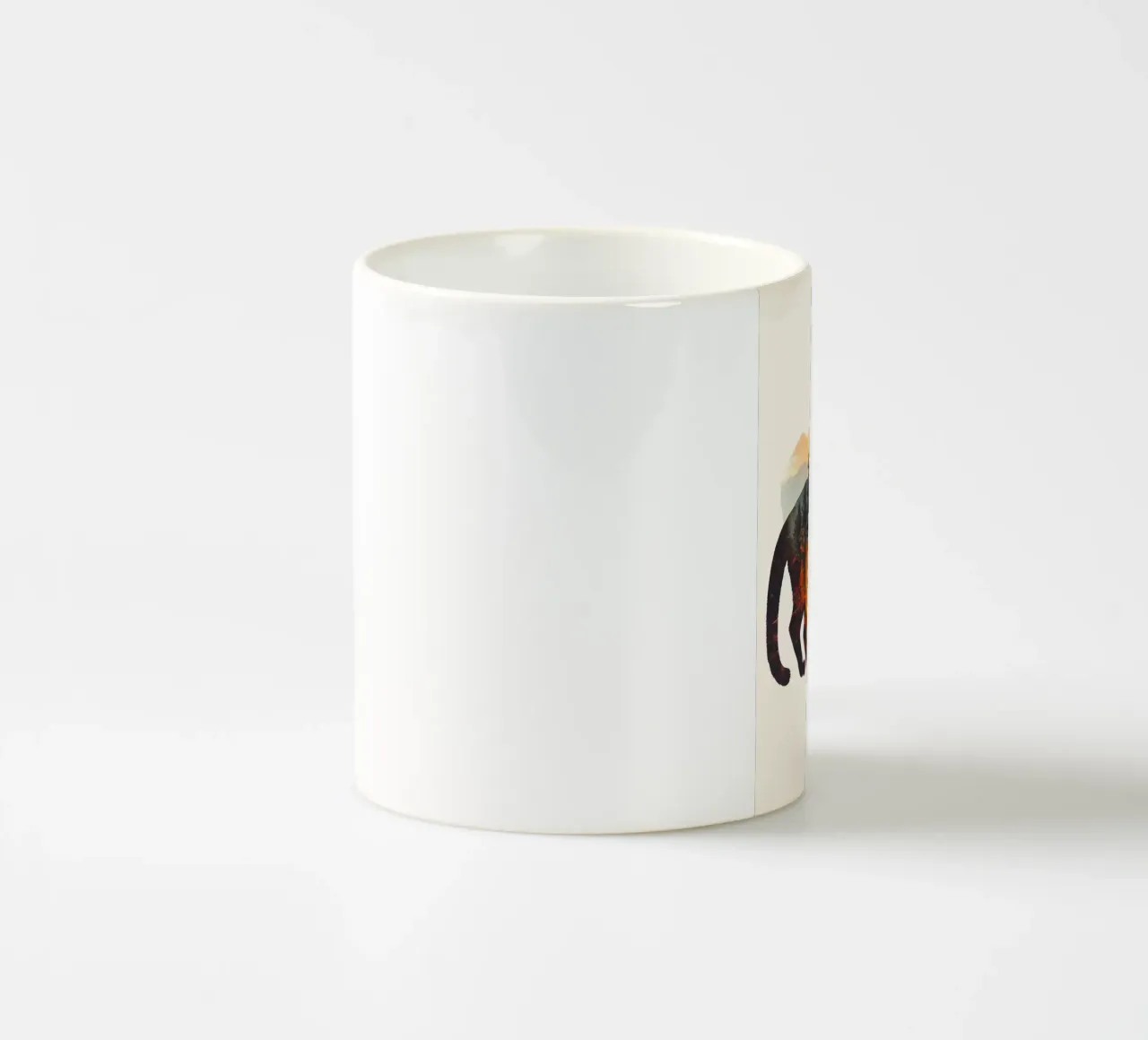 Sagoma di pantera di montagna tazza in ceramica da Ginnery