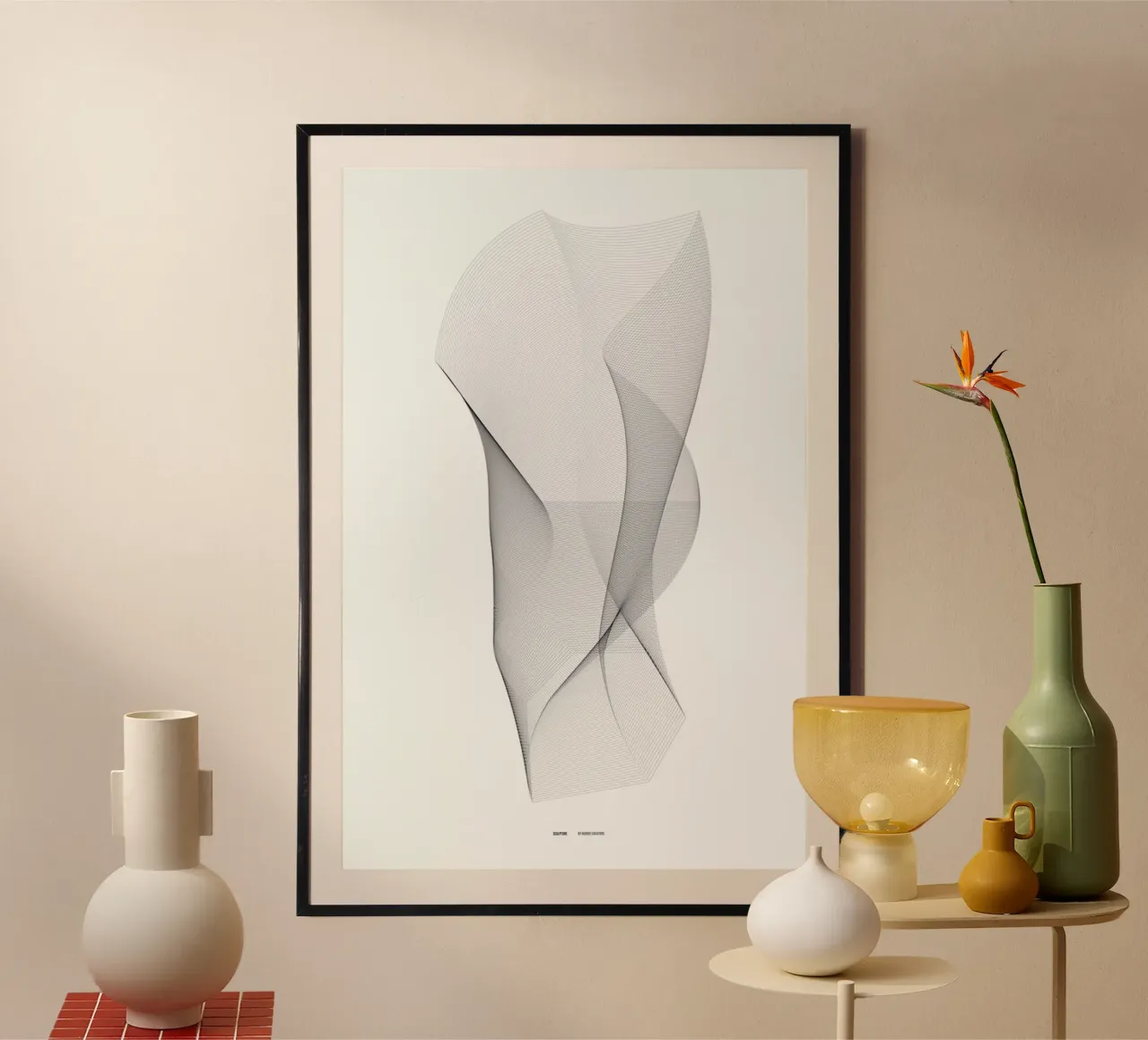 Sculpture poster con telaio in plastica da Nordic Creators