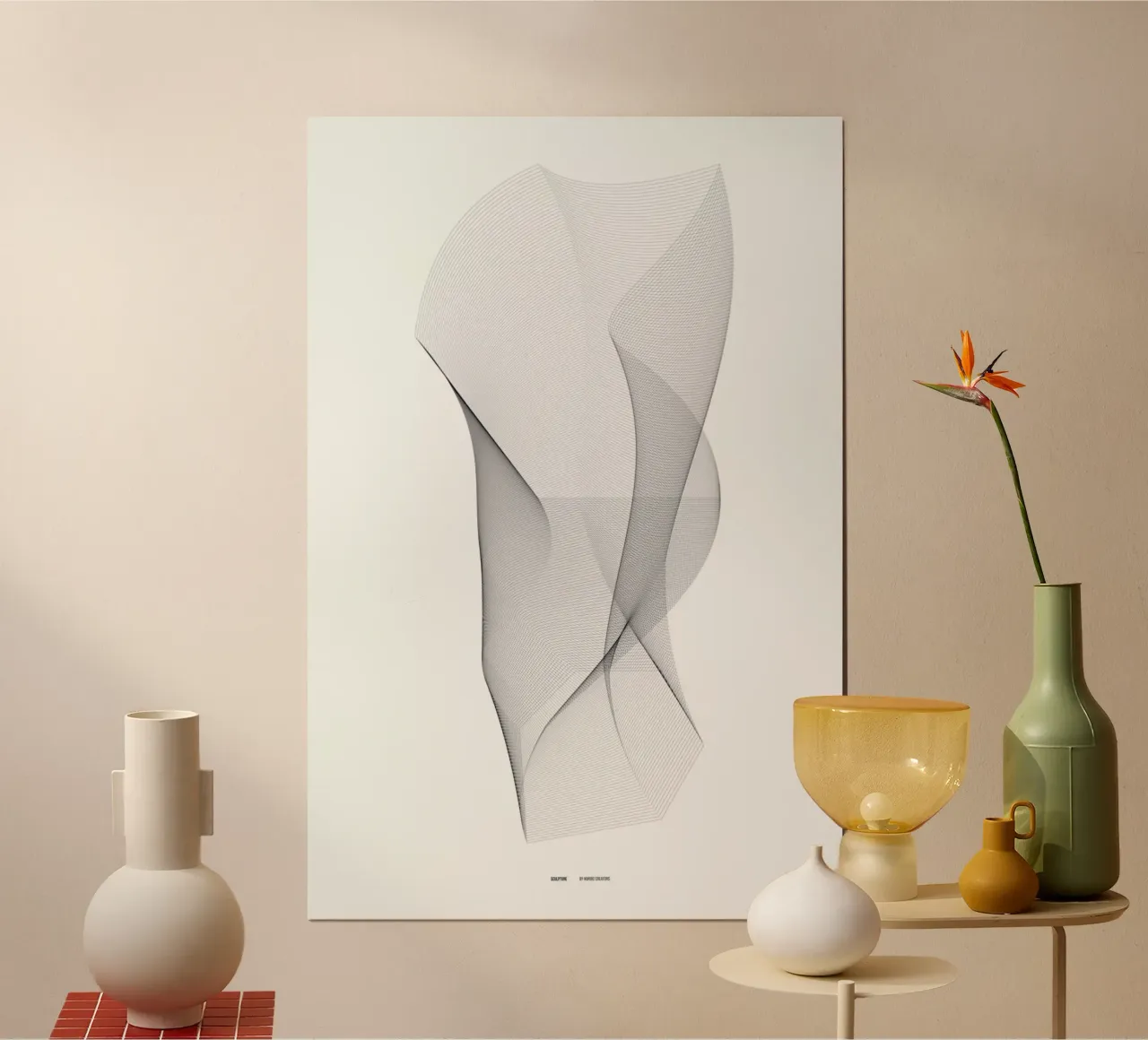 Sculpture poster con telaio in plastica da Nordic Creators