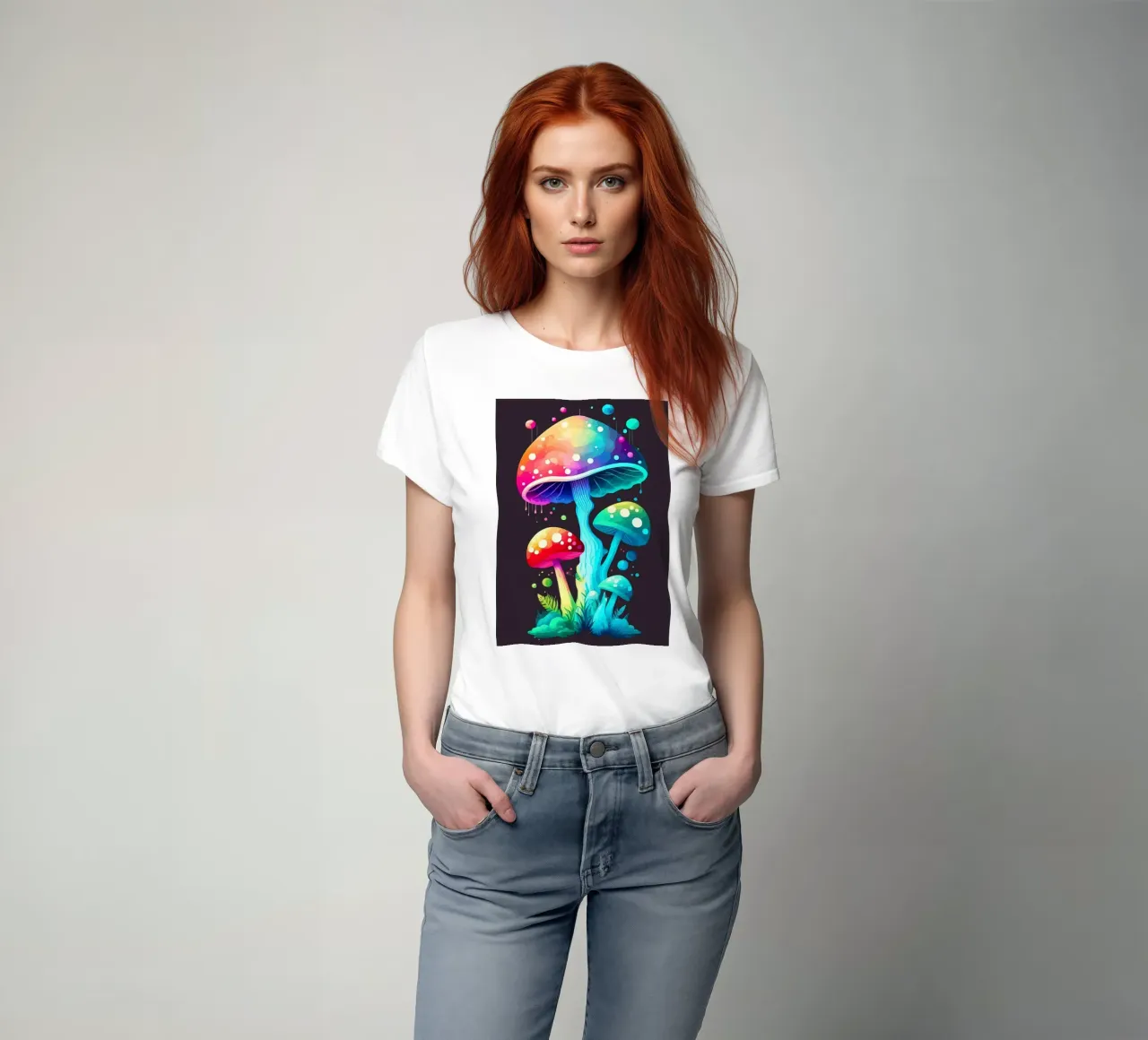 psychedelic mushrooms t-shirt by Delaplane