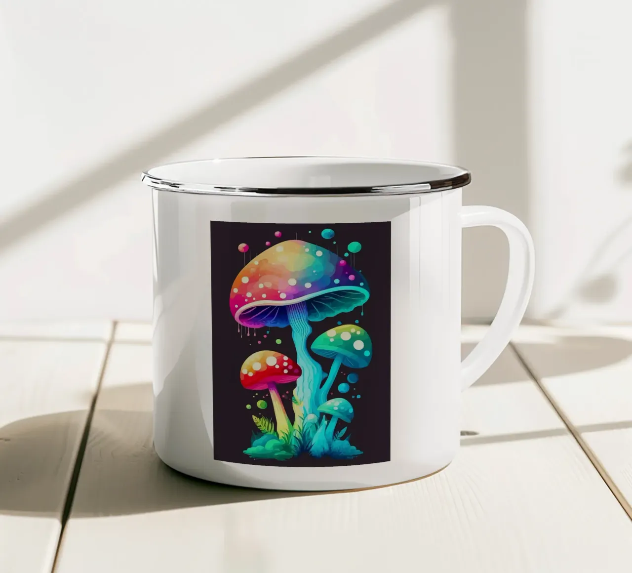 funghi psichedelici tazza in smalto da Delaplane