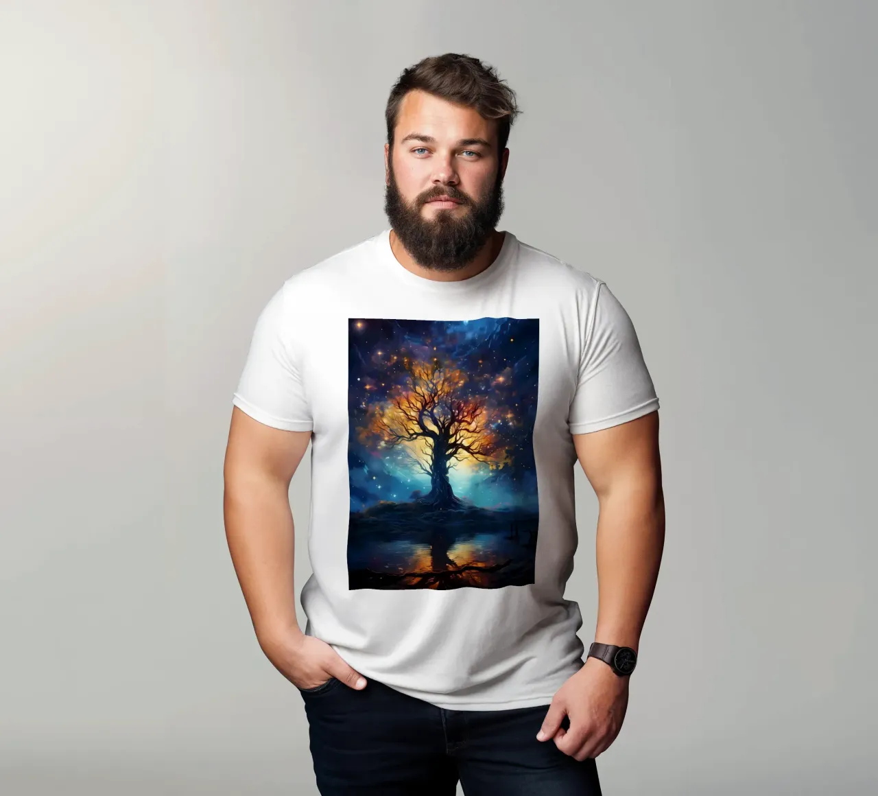 Albero cosmico della vita t-shirt da Mikesell